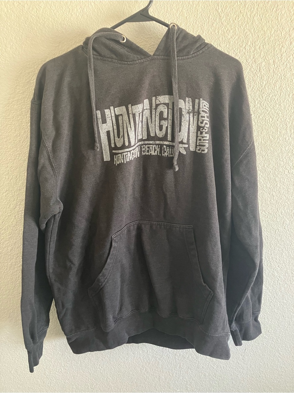 Huntington Surf & Sport Hooded Pullover — Charcoal